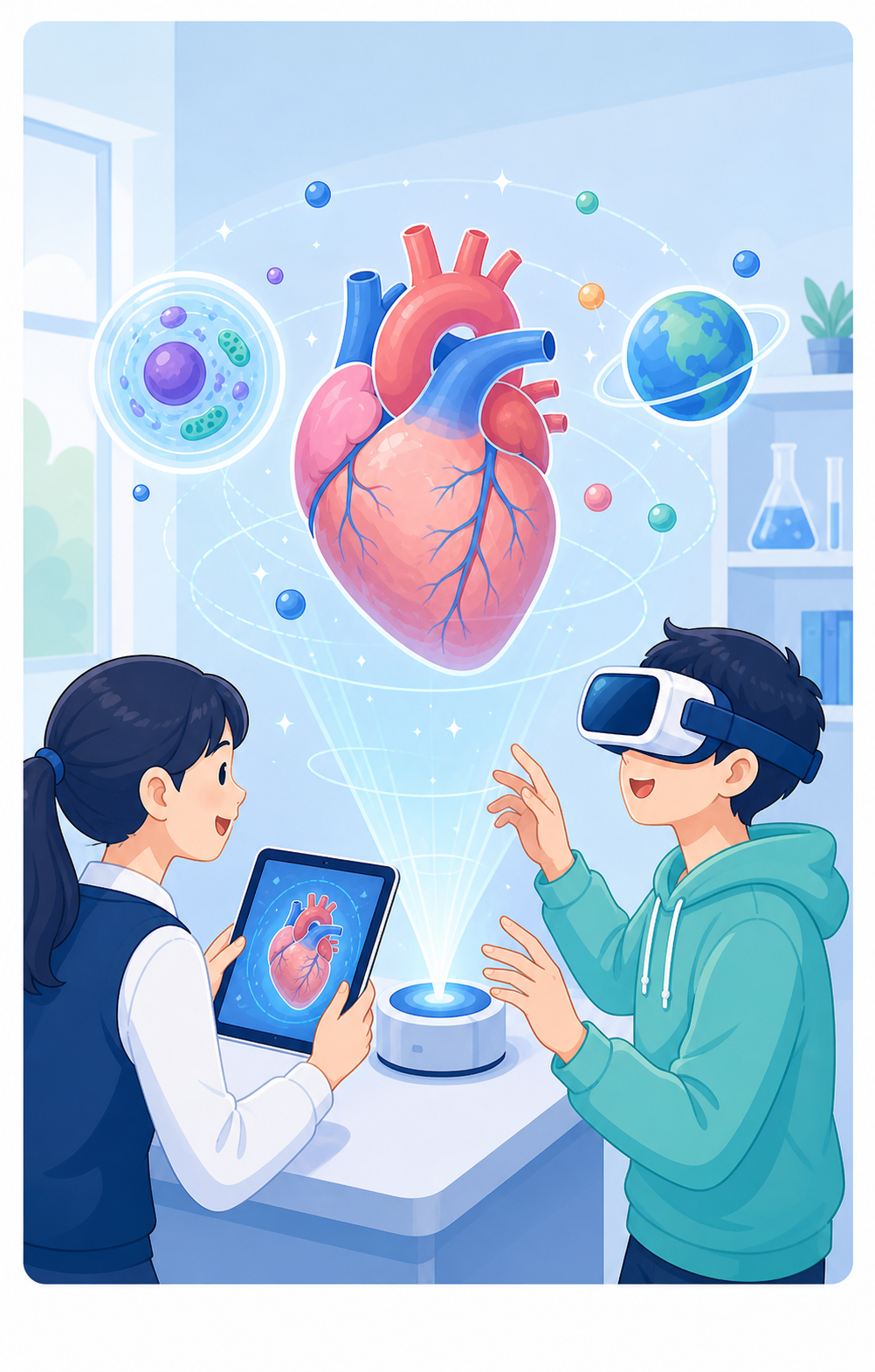 VR 기기를 활용한 실감형 콘텐츠 일러스트